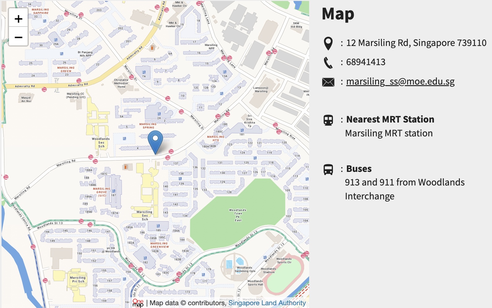 Marsiling Sec Map